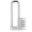 Padlock  Combination Lock  4 Digit Combination Padlock 8 gears retractable Stainless Steel Long Shackle is Suitable for Outdoor, School, Gym