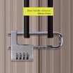 Padlock  Combination Lock  4 Digit Combination Padlock 8 gears retractable Stainless Steel Long Shackle is Suitable for Outdoor, School, Gym