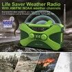 10000mAh Emergency Radio Solar Hand Crank Radio Portable AM/FM/NOAA Weather Radio with LED Flashlight SOS Alarm