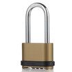 4 Digit Combination Lock Zink Alloy Padlock with Long Shackle Combo Padlock for Outdoor Use ,Sheds, Locker, Storage Unit, Gym and Gate