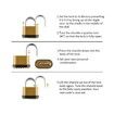 4 Digit Combination Lock Zink Alloy Padlock with Long Shackle Combo Padlock for Outdoor Use ,Sheds, Locker, Storage Unit, Gym and Gate