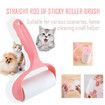 Adhesive Lint Roller Brush Super Sticky Pet Hair Remover Kit With 2 Refills