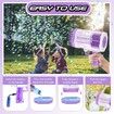 Bubble Machine Gun, Purple Bubble Gun with Lights/ Bubble Solution, 69 Holes Bubbles Machine for Adults Kids, Summer Toy Gift for Outdoor Indoor Birthday Wedding Party - Purple Bubble Makers