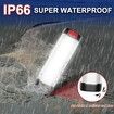 Solar LED Camping Lantern Rechargeable Flashlights Waterproof Portable Emergency for Hurricane Survival Hiking-6000mAH