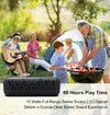 Solar Bluetooth Speaker Portable Waterproof Speaker with Mic Stereo Sound with Bass Home Wireless Speaker-Black