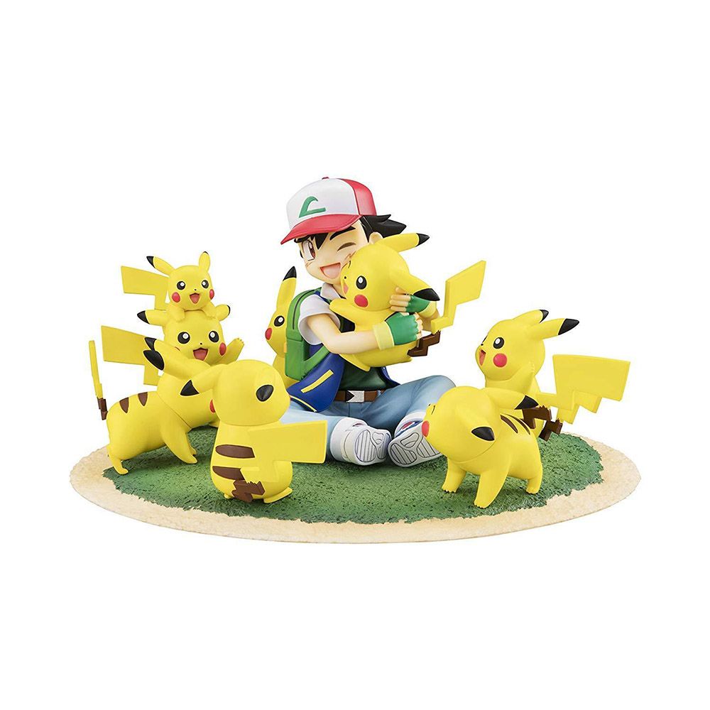 Pikachu Pokemon Battle Action Figure Set Hand Model