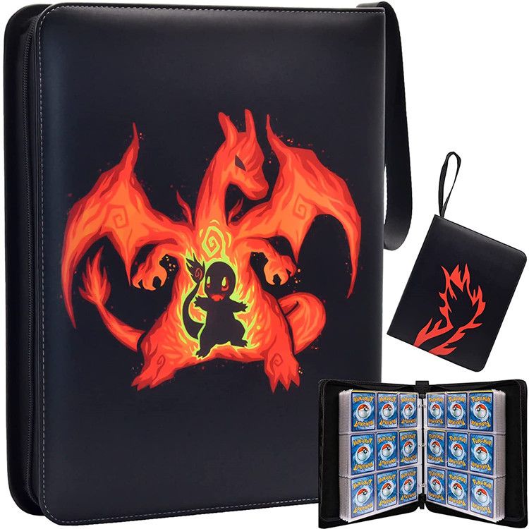9 Pocket Pokemon Card Binder, 900 Cards Trading Card Binder Holder for Boys Girls Gift