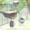 Winter Warm Bird Nest Bed Hanging Hammock Snuggle Hut Parrot House Tent Toy Bird Cage Perch for Parakeet Budgies Cockatiels Lovebird Cockatoo Finch Hamster Chinchilla Guinea Pig (Grey)