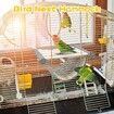 Winter Warm Bird Nest Bed Hanging Hammock Snuggle Hut Parrot House Tent Toy Bird Cage Perch for Parakeet Budgies Cockatiels Lovebird Cockatoo Finch Hamster Chinchilla Guinea Pig (Grey)