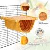 Winter Warm Bird Nest Bed Hanging Hammock Snuggle Hut Parrot House Tent Toy Bird Cage Perch for Parakeet Budgies Cockatiels Lovebird Cockatoo Finch Hamster Chinchilla Guinea Pig (Yellow)