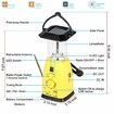 Camping Lantern Solar Rechargeable  Hand Crank  4-way Powered AM/FM Radio 8 LED Flashlight  Cell Phone Charger, Support AA Battery for Hike Climbing