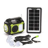 Power Station 6v 3.5W Solar Generator Panel Flashlights AUX FM MP3 PLAYER Radio  10K mAH Battery USB DC Outlets  Outdoor Camping Emergency HurricaneFish