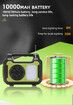 Power Station 6v 3.5W Solar Generator Panel Flashlights AUX FM MP3 PLAYER Radio  10K mAH Battery USB DC Outlets  Outdoor Camping Emergency HurricaneFish