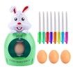 Easter Egg Decorating Spinner With Music Eggs Pens Kids Gift Plastic Holidays Children Play Arts And Crafts White Rabbit And Green Egg