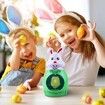 Easter Egg Decorating Spinner With Music Eggs Pens Kids Gift Plastic Holidays Children Play Arts And Crafts White Rabbit And Green Egg