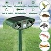 Solar Ultrasonic in Repellent Defender Rat Squirrel Deer Rabbit Dog Cat Waterproof with Motion Detector-Green