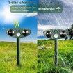 Solar Ultrasonic in Repellent Defender Rat Squirrel Deer Rabbit Dog Cat Waterproof with Motion Detector-Green