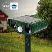 Solar Ultrasonic in Repellent Defender Rat Squirrel Deer Rabbit Dog Cat Waterproof with Motion Detector-Green