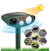 Solar Ultrasonic in Repellent Defender Rat Squirrel Deer Rabbit Dog Cat Waterproof with Motion Detector-Green