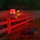 Solar Alarm, Infrared Timed Alarm Light, 13 Built-in Sound Effects Recordable, 8 Red LED , Suitable for Orchards, Construction Sites, Farm Barns