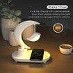 LED Night Light Music Bedside Lamp with Wireless Charger, Bluetooth Speaker LED Atmosphere lamp