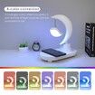 LED Night Light Music Bedside Lamp with Wireless Charger, Bluetooth Speaker LED Atmosphere lamp