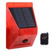 Solar Warning Light with Motion Detector Remote Control Waterproof 129db Sound Security Siren Light for Home Farm