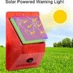 Solar Warning Light with Motion Detector Remote Control Waterproof 129db Sound Security Siren Light for Home Farm