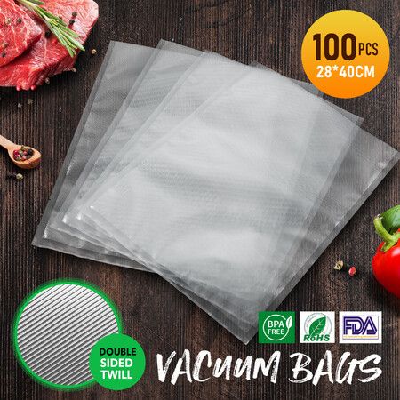 Vacuum Sealer Bags Food Storage Saver Reusable Plastic Precut 100PCS ...