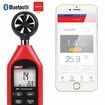 Bluetooth Wind Speed Meter Handheld Mini Digital Anemometer with Thermometer Max/Min for Weather Data Collection