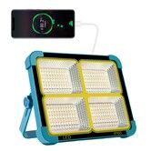 Portable Led Work Solar Light with Battery Rechargeable for Power Failure Emergency Worklight Car Repair-Blue