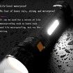 Multi-Function Solar/Rechargeable LED Flashlight, with Emergency Strobe Light and 1200mAh Battery