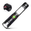 Super Bright Flash Light with COB Work Light, Waterproof 4 Modes Pocket LED Flashlights for Outdoor Camping Emergency