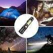 Super Bright Flash Light with COB Work Light, Waterproof 4 Modes Pocket LED Flashlights for Outdoor Camping Emergency