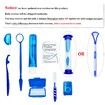 Portable Orthodontic Care Kit Orthodontic Toothbrush Kit Travel Oral Care Kit(8pcs Per Set) Blue