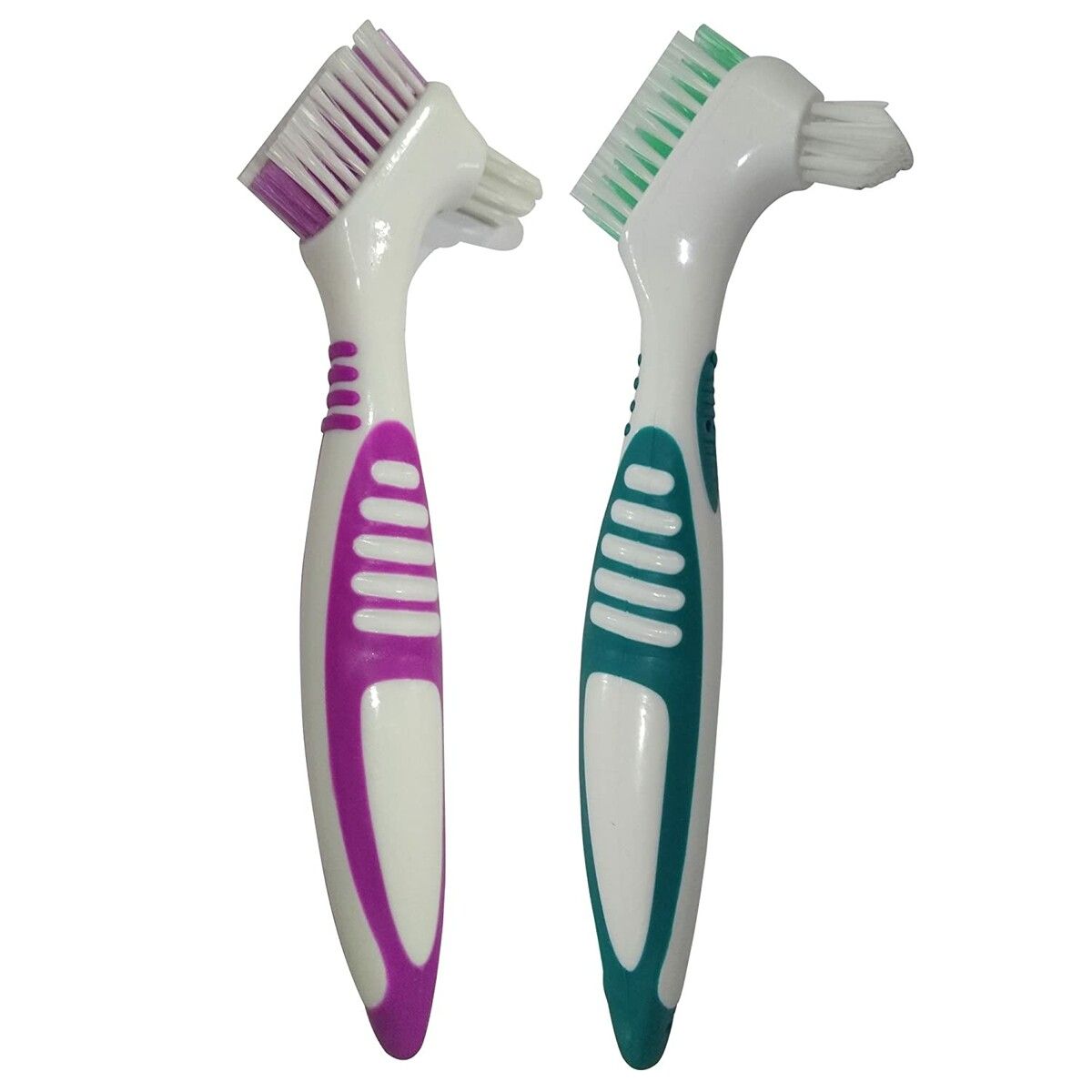 2 Pack Denture Cleaning Brush Set, Premium Hygiene Denture Cleaner Set (Random Colour)