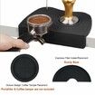 Espresso Tamper Mat,Food Safe Silicone Coffee Tamp Mat Anti-Slip,Corner Tamping Pad Non-Slippery Soft Odorless Holder Pad Black for Barista Tool Home Kitchen Office Bar Shop Worktop