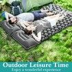 Double Sleeping Pad for Camping,Upgraded Inflatable Ultra-Thick Self Inflating Camping Pad 2 Person with Pillow Built-in Foot Pump Camping Sleeping Mat for Backpacking,Hiking,Portable Camping Pad (Grey)