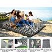 Double Sleeping Pad for Camping,Upgraded Inflatable Ultra-Thick Self Inflating Camping Pad 2 Person with Pillow Built-in Foot Pump Camping Sleeping Mat for Backpacking,Hiking,Portable Camping Pad (Grey)