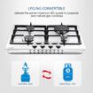 Maxkon Gas Cooktop 4 Burners Cooker 60cm Stove Cook Tops Hobs Stovetop NG LPG Stainless Steel Surface Knobs