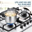 Maxkon Gas Cooktop 4 Burners Cooker 60cm Stove Cook Tops Hobs Stovetop NG LPG Stainless Steel Surface Knobs