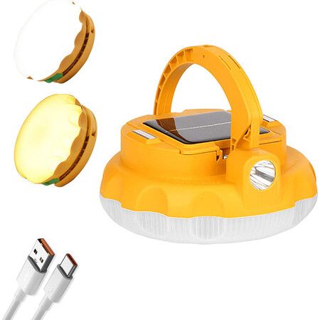 Hanging Camping Light Waterproof Battery Operated Solar Camping Lights, Bright LED Lanterns for Outdoor Hiking Hurricane Blackout Emergency