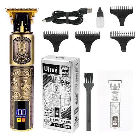 Hair Clippers Cordless Zero Gapped Trimmer T-Blade Mustache Beard Trimmer Liners Beard Shaving Kit for Men