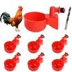 Chicken Water Cups, 6pcs Automatic Chicken Water Feeder, Poultry Waterer Kit Suitable for Chicks, Duck, Goose, Turkey and Bunny