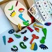 Wooden Jigsaw Puzzles Set Picasso Art 26 Wooden Pieces Montessori Travel Toy for Kids Children Gifts
