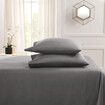 2Pc Brushed Polyester PillowsCase Effen Kleur Envelop Beddengoed  Ultra Zachte PillowsCase Color Grey King Size