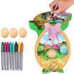 Easter Egg Decorations Kit,Egg Dye Decorator Machine with 8 Colourful Quick Drying Mark Pens, 3 Plastic DIY Painting Decoration Eggs