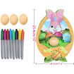Easter Egg Decorations Kit,Egg Dye Decorator Machine with 8 Colourful Quick Drying Mark Pens, 3 Plastic DIY Painting Decoration Eggs