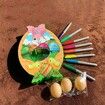 Easter Egg Decorations Kit,Egg Dye Decorator Machine with 8 Colourful Quick Drying Mark Pens, 3 Plastic DIY Painting Decoration Eggs