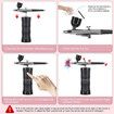 Rechargeable Cordless Airbrush Set Compressor Auto Handheld Airbrush Gun, Portable Wireless Air Brush for Barber, Nail Art, Cake Decor, Model Painting